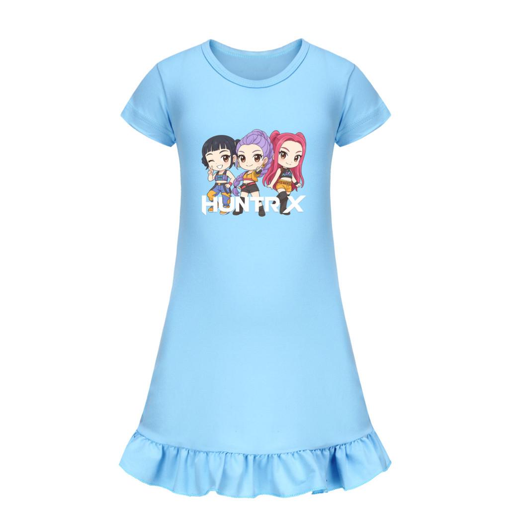 5015 Kids Girls Mira Zoey Rumi Printed Ruffle Short Sleeves Casual Dress