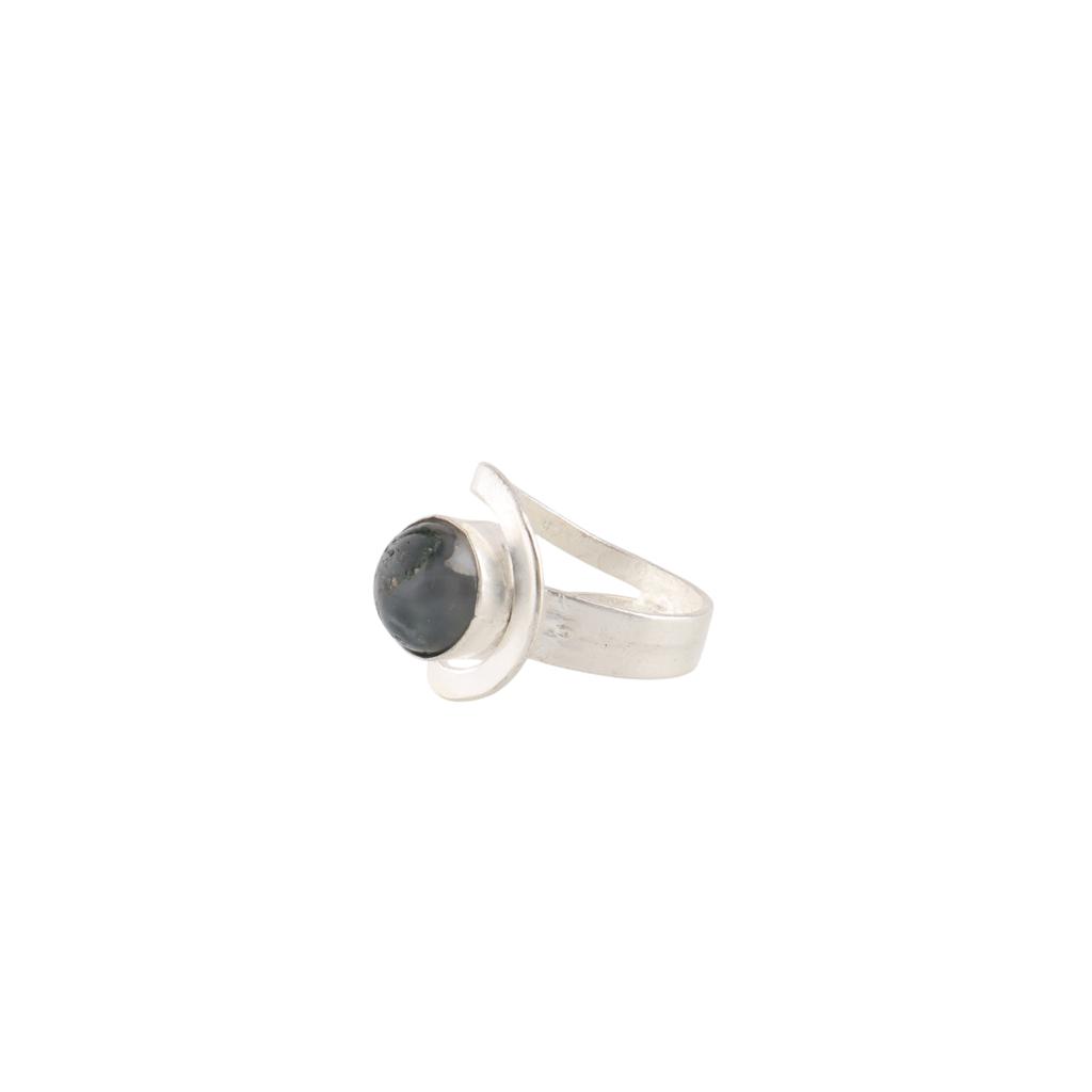 Rare Moss Agate Gemstone 925 Sterling Silver Women Gift Jewelry Handmade Ring RR-68-22