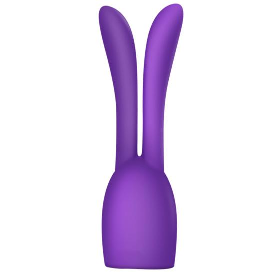 Sleeve Cover Vibrator Massager Rabbit Ear Design Silicone G Spot Vibration Hat for Couple