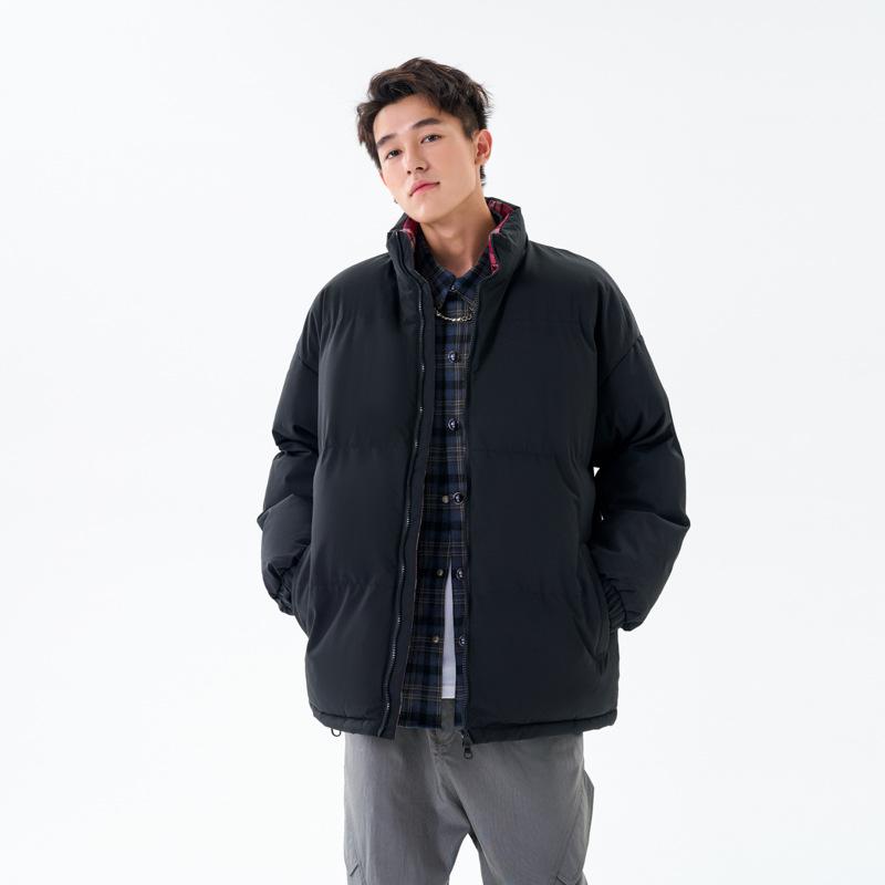 Padded-padded clothes are the same for men and women, winter new loose stand-up collar padded jacket, warm and thickened padded clothes, men's top