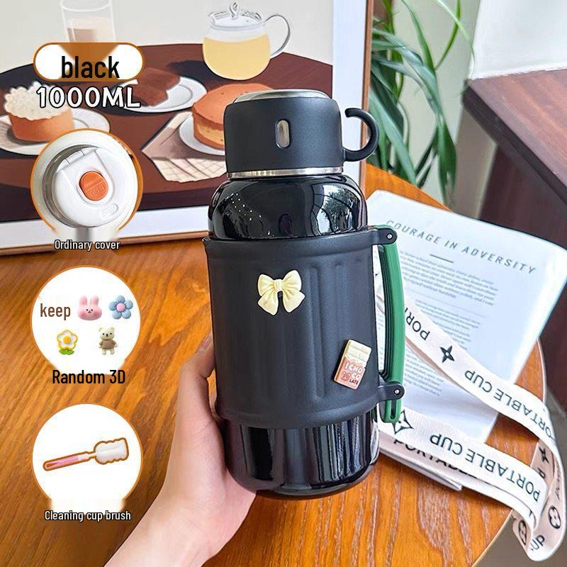 Large Capacity Insulated Thermos Flask – Portable Water Cup for Students, Men & Women