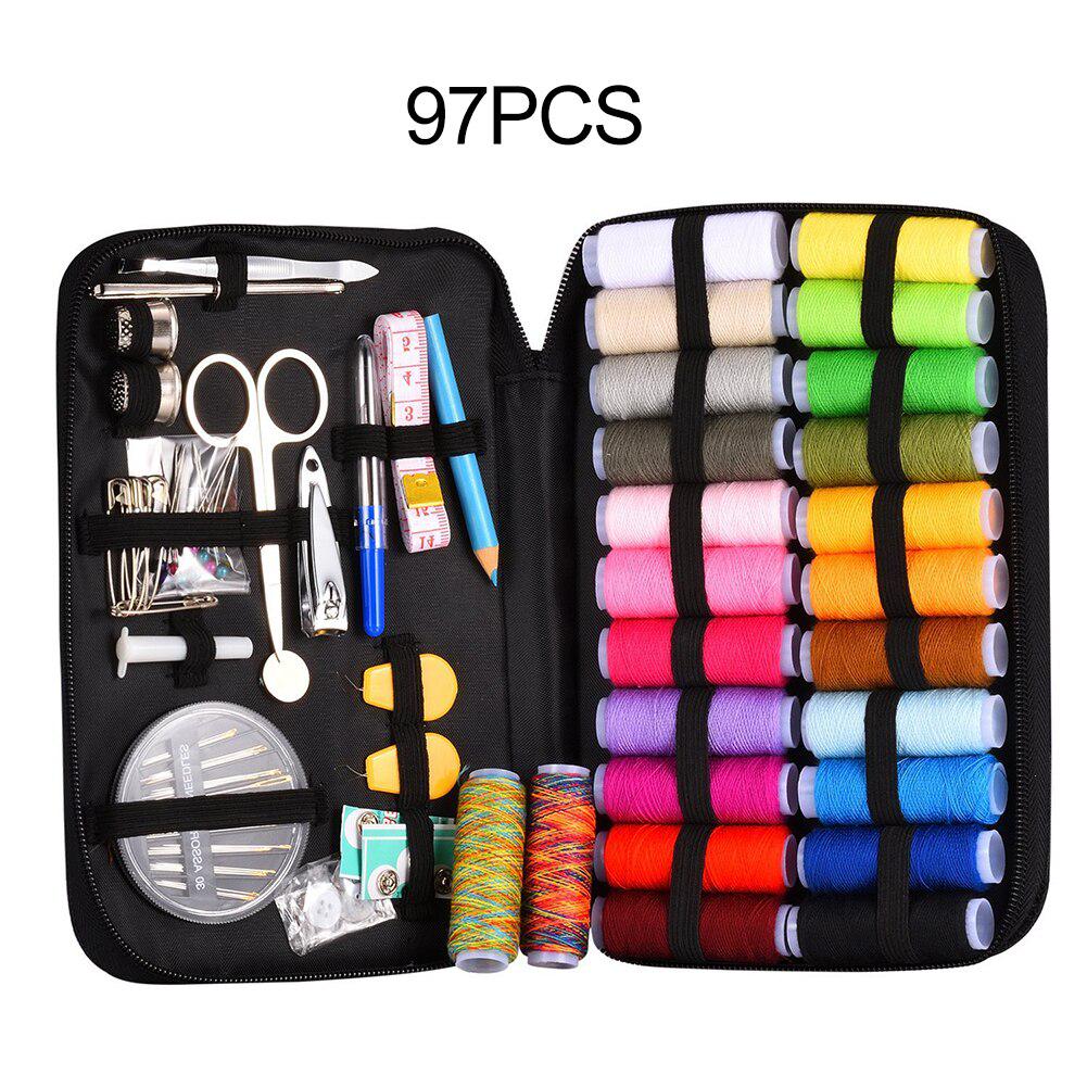 97pcs Sewing Kits DIY Multi-function Sewing Box Set for Hand Quilting Stitching Embroidery Thread