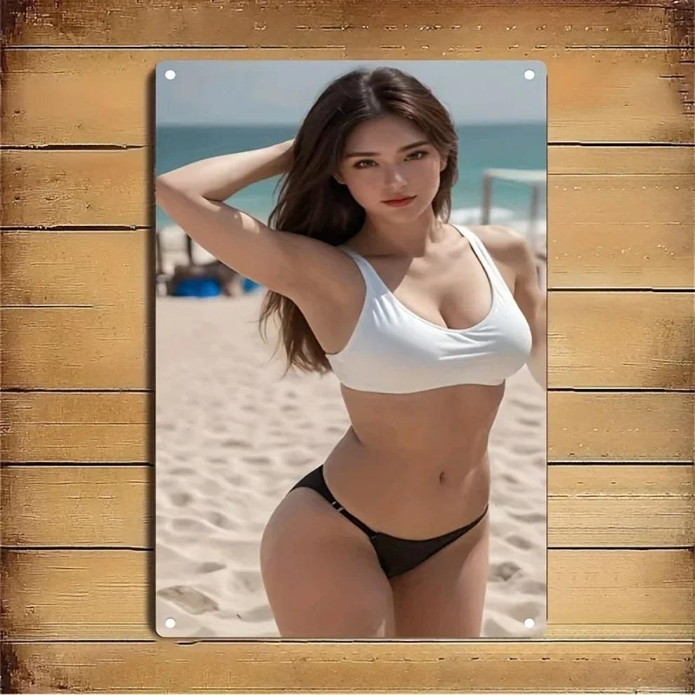 EternalMetal Minimalist Beach Wall Art Decor for Home Cafe Bar Christmas Gift