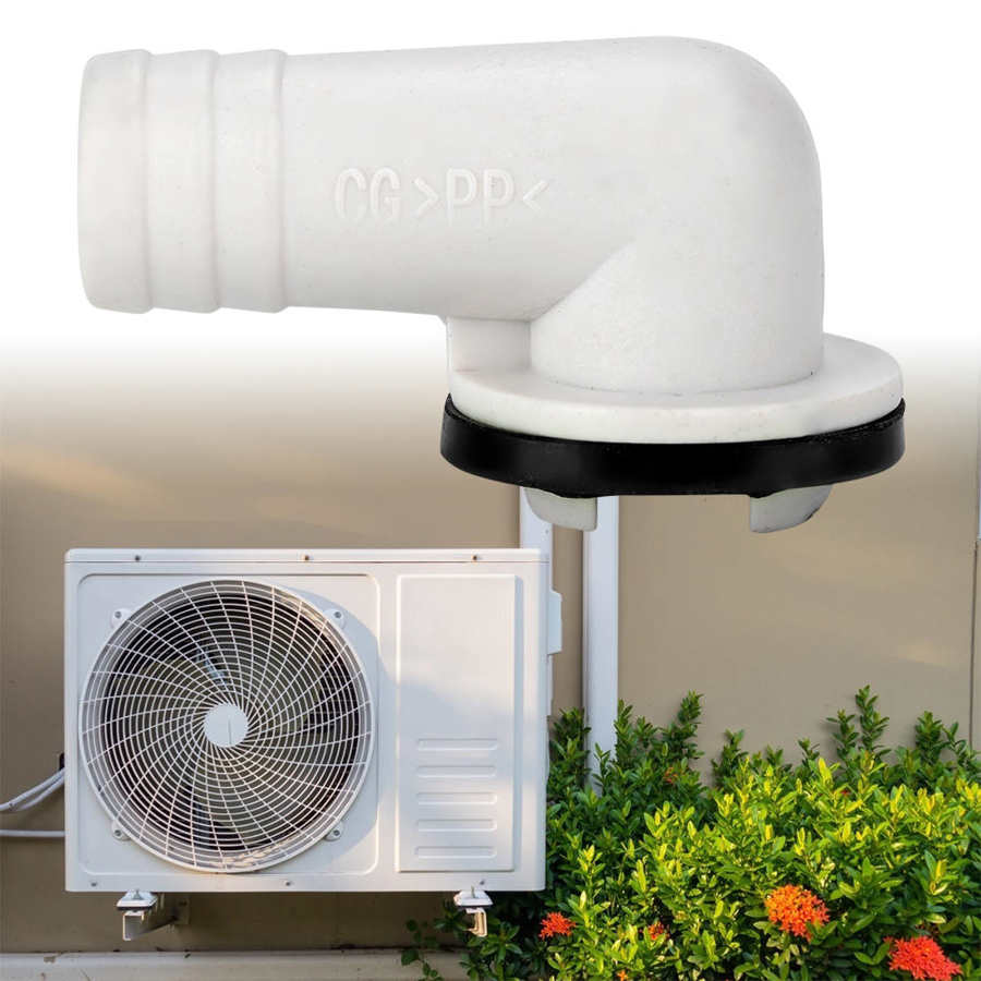 Right-angel Conditioner Drain Outlet Connector Overflow Joints Water Pipe Drain Fittings Conditioning Drainage Tool