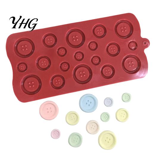 Fondant Cake Decoration Button Silicone Mold, Food Grade Non Stick Chocolate Candy Making Casting Shape Baking Mold Tray, Flexible Easy Release