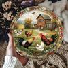 Vintage Funny Chicken Iron Tin Sign 8 Inch Round Wall Art Kitchen Cafe Farmhouse Decor Durable Waterproof Indoor Outdoor