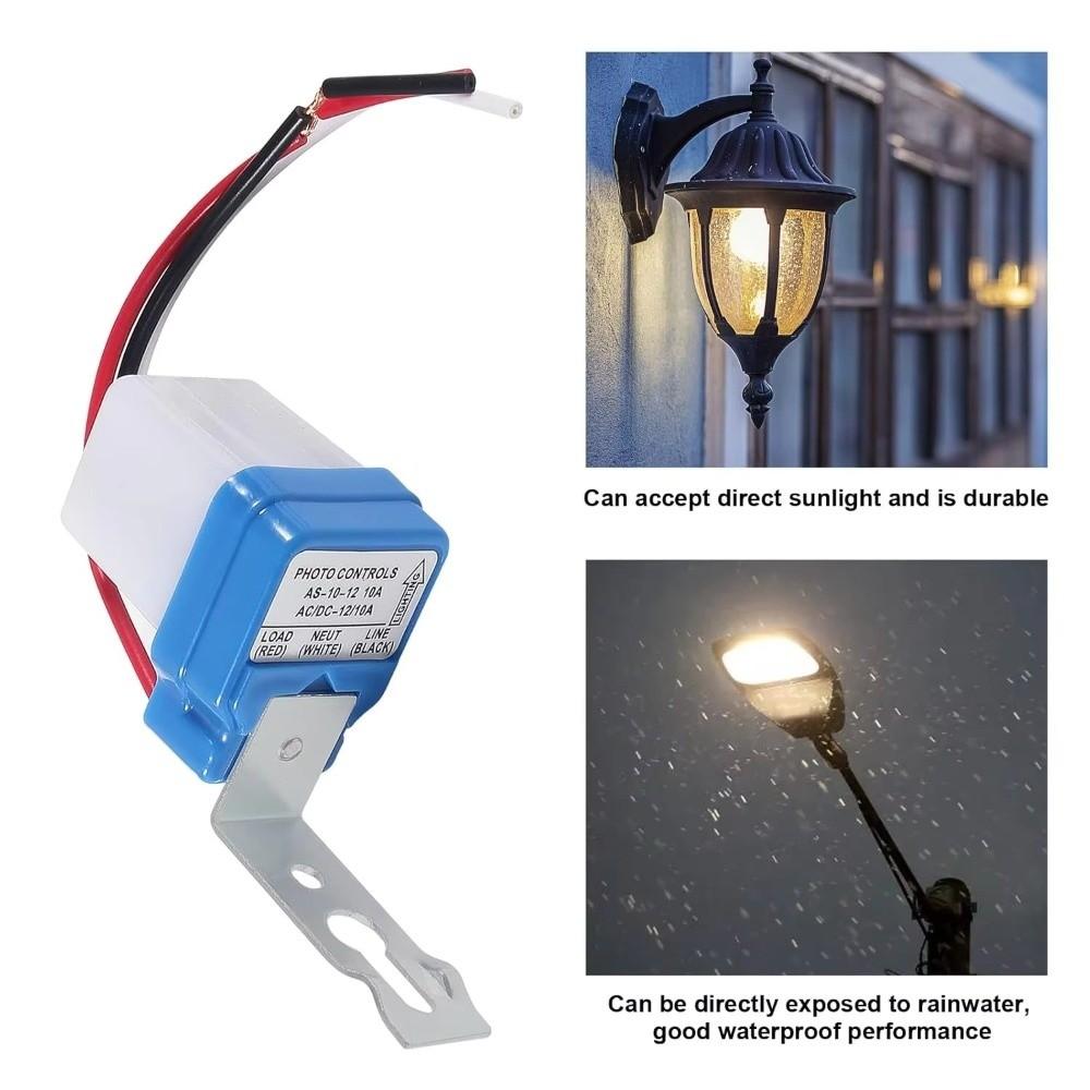 Automatic Auto On Off Photocell Street Light Switch Adjustable 50-60Hz Photoelectric Sensor Control 10A AC 220V