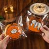 Cartoon Bread Storage Bags Self-Sealing Clear Plastic Packaging Bags For Sliced Bread Donuts Bagels Buns Resealable Bakery