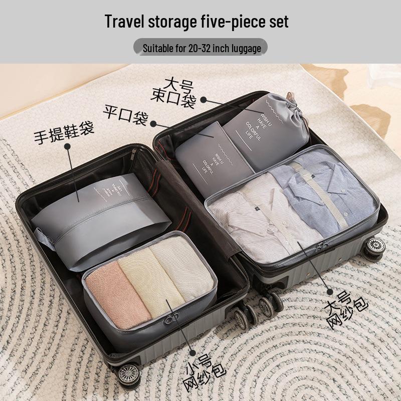 6-8 Piece Travel Storage and Organizer Bag Set for Clothes and Underwear
