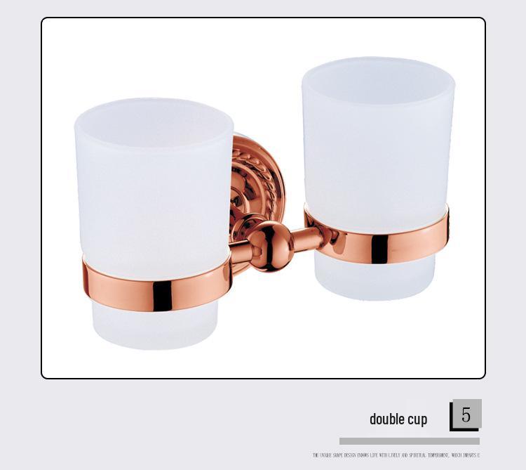 Wall-Mounted Brass Bathroom Towel Rack Set & Accessories