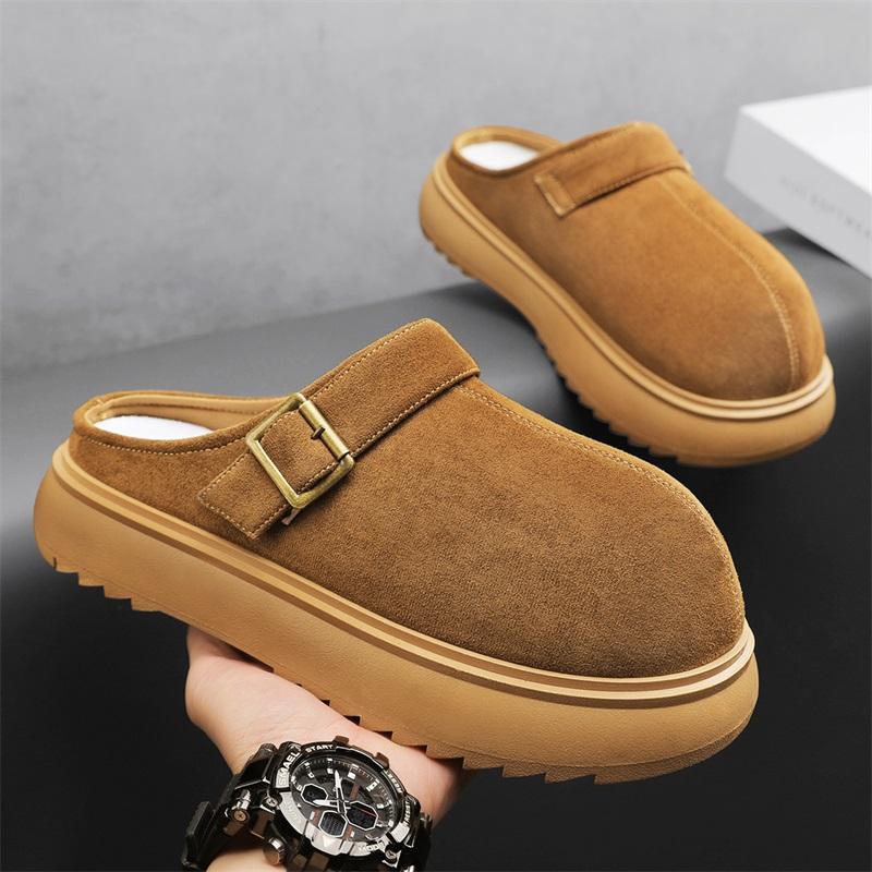 Fashion Stylish Men's Summer Muller Shoes Anti-Slip Male Half Drag Leisure Walk Lazy Shoes Versatile Simple Men Slippers Comfy Loafers