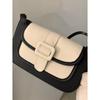Women's Handbags New Fashion Color Collision Retro Black Axillary Bag Leisure Shoulder Bag Korean Small Square Bag Crossbody Bag