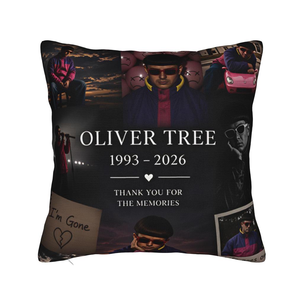 Oliver Tree Rest In Peace Memorial Pillow Cover Fashion Pillow Case For Sofa Car Home Decor Print Cushion Cover Birthday Present