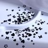 6 Grids Black Heart-shaped Butterfly Star Nail Glitter Mixed Decor Manicure Flakes Paillettes Stunning Seqiuns DIY Nail Manicure