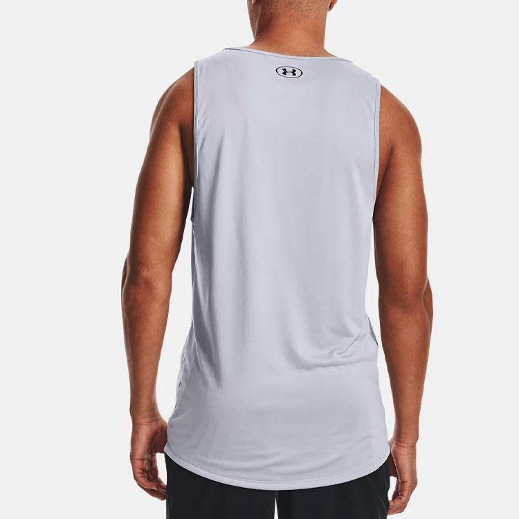 Under Armour Letter Print Spliced Casual Sports Vest Men Vests Gray 1361713-011