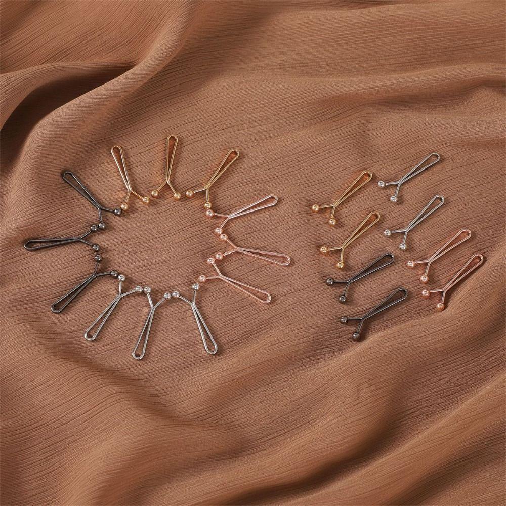 Alloy No-Snag Hijab Clip Exquisite U-Shaped Scarf Clip New Scarf Buckle  for Headscarf Shawl