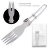 Portable Folding   Forks Outdoor Camping Cutlery Travel Tableware(Fork)