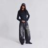 FlowStreet Y2K American New Pattern Embroidery Baggy Jeans High Street Vintage Hip Hop Fashion Casual Joker Couple Wide-leg Pants