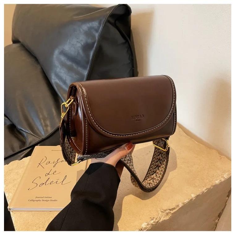 

Модная женская сумка через плечо, универсальная широкополосная сумка, кожаная сумка через плечо, маленькая квадратная сумка