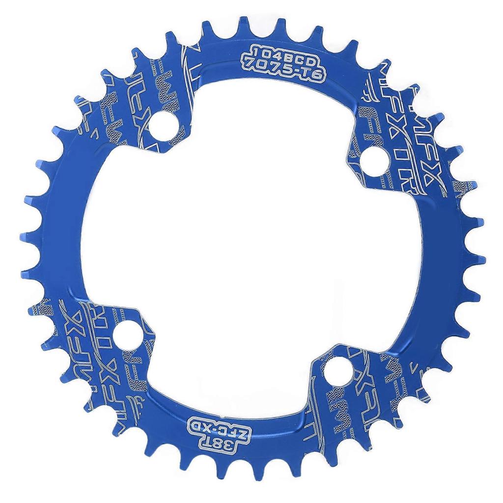 FMFXTR Round Oval Chainring 38T Narrow Wide Single Chain Ring for Road Bikes Mountain BikesBlue