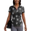 Damen Slim Fit Kurzarm Hemd mit Knöpfen und Kragen Sommerlich Lässig Büro Bluse Taillierter Schnitt Leichter Stoff