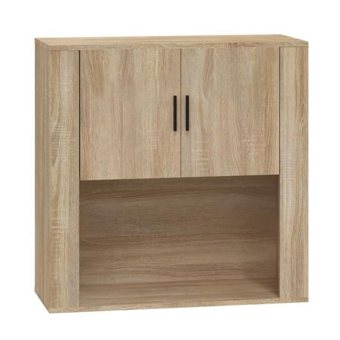 816587 vidaXL Armoire murale Chêne sonoma 80x33x80 cm Bois d'ingénierie