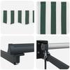 Retractable Awning Green and White 400 X 300 Cm