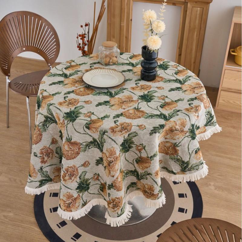 Bohemian Woven Tablecloth Tassel Table Cover Dining Mat Multi Color Home Decor
