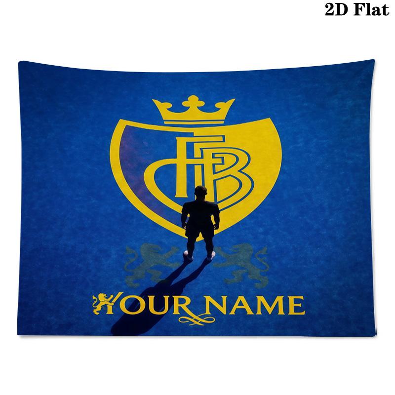 Custom Name FC Basel Printed Tapestry – Wall Hanging for Bedrooms, Dorms, and Home Decor