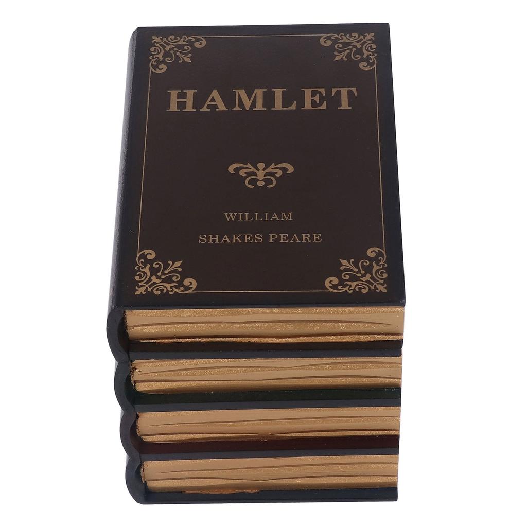 Buch Schmuckstück Vintage-Stil Texturiert Überzogen Goldfarben Aufbewahrungsfunktion Dichteplatte Dekorative Buchdekoration für