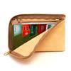 AGILITY Affa Card Folder 10 Pieces Inner Card Case Long Wallet Thin Horizontal Genuine Leather Yellow "Card Folder"