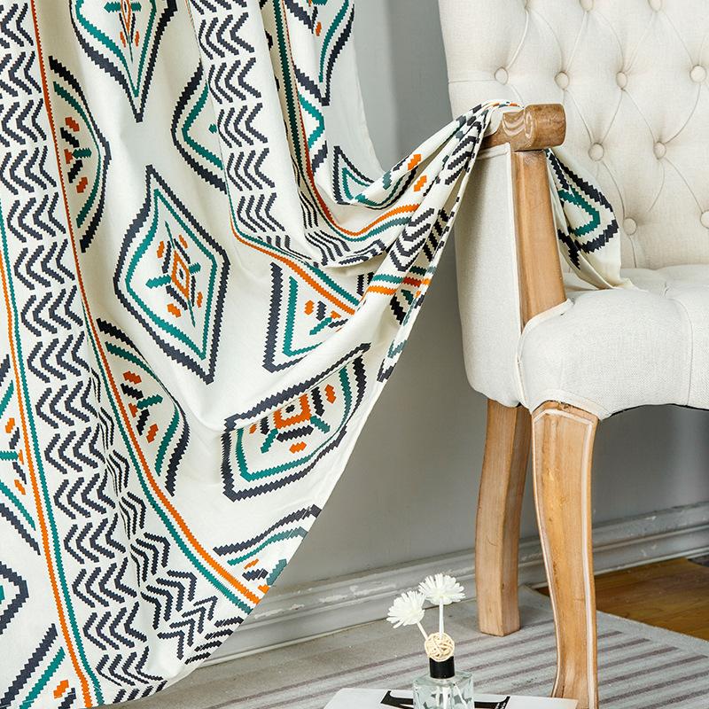 Curtain Printing Colored Bohemian Country Curtains Direct Supply