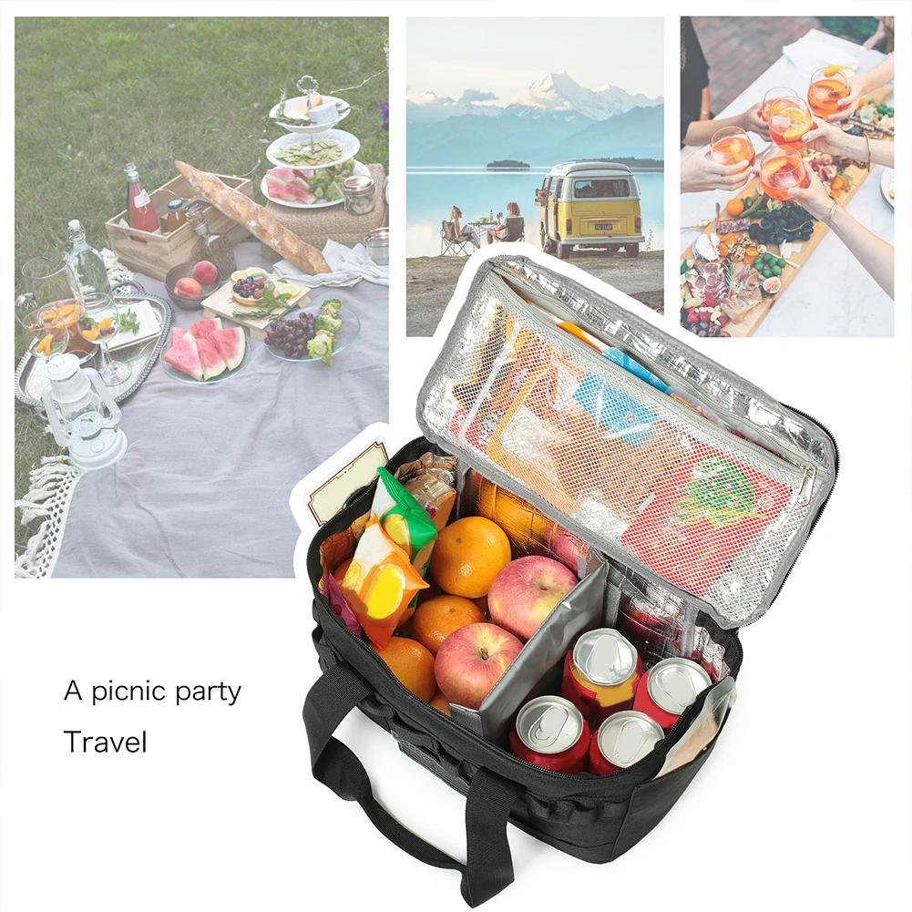 Outdoor Camping Storage Bag Large Capacity Thermal Cooler Bag Insulated Camping Cooler for Camping Picnic Beach Work Trip