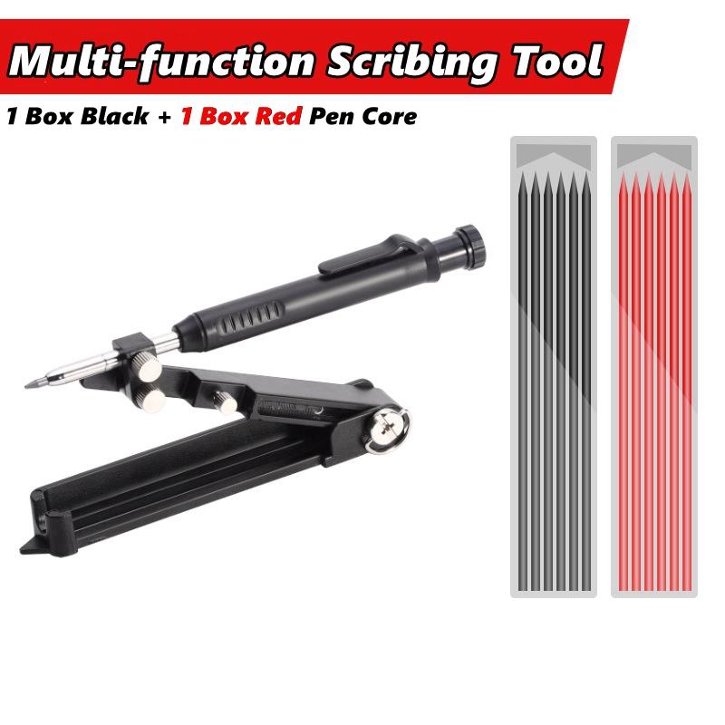 Multi-function Scribing Tool DIY Woodworking Scribe Tool Deep Hole Pencil,Scriber Carpentry Graffiti Line Maker Measuring Tool