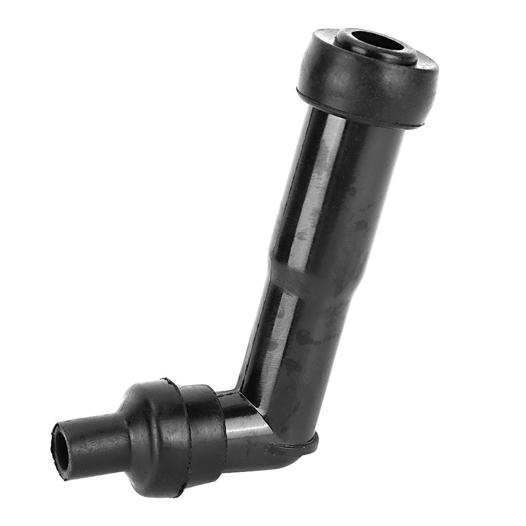 102° Motorcycle Spark Plug Cap with Internal Resistor, Waterproof Spark Plug Boot Cap Cover Resistor, Black