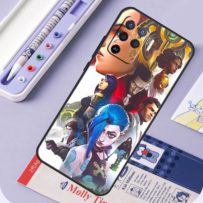 

Anime Arcane Jinx Vi Phone Case For OPPO A15 A16 A52 A72 A5 A9 A31 A53 A83 A91 A93 A54 A74 A94 Find X5 X3 Pro OPPO A16