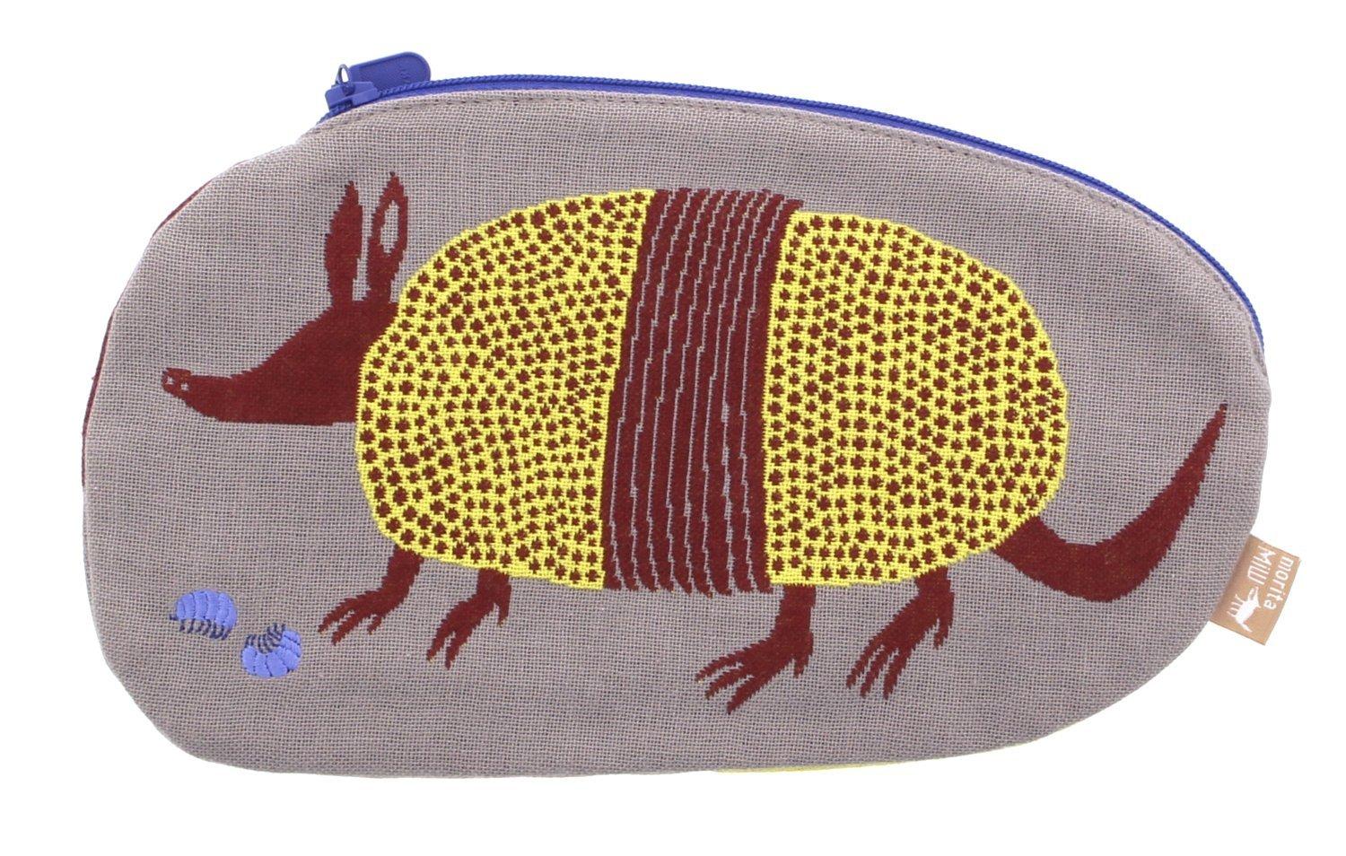 Kusunokibashi Monori Morita MiW 22 x 13 см Косметичка, Броненосец, Серый, A-65937-90-GY,