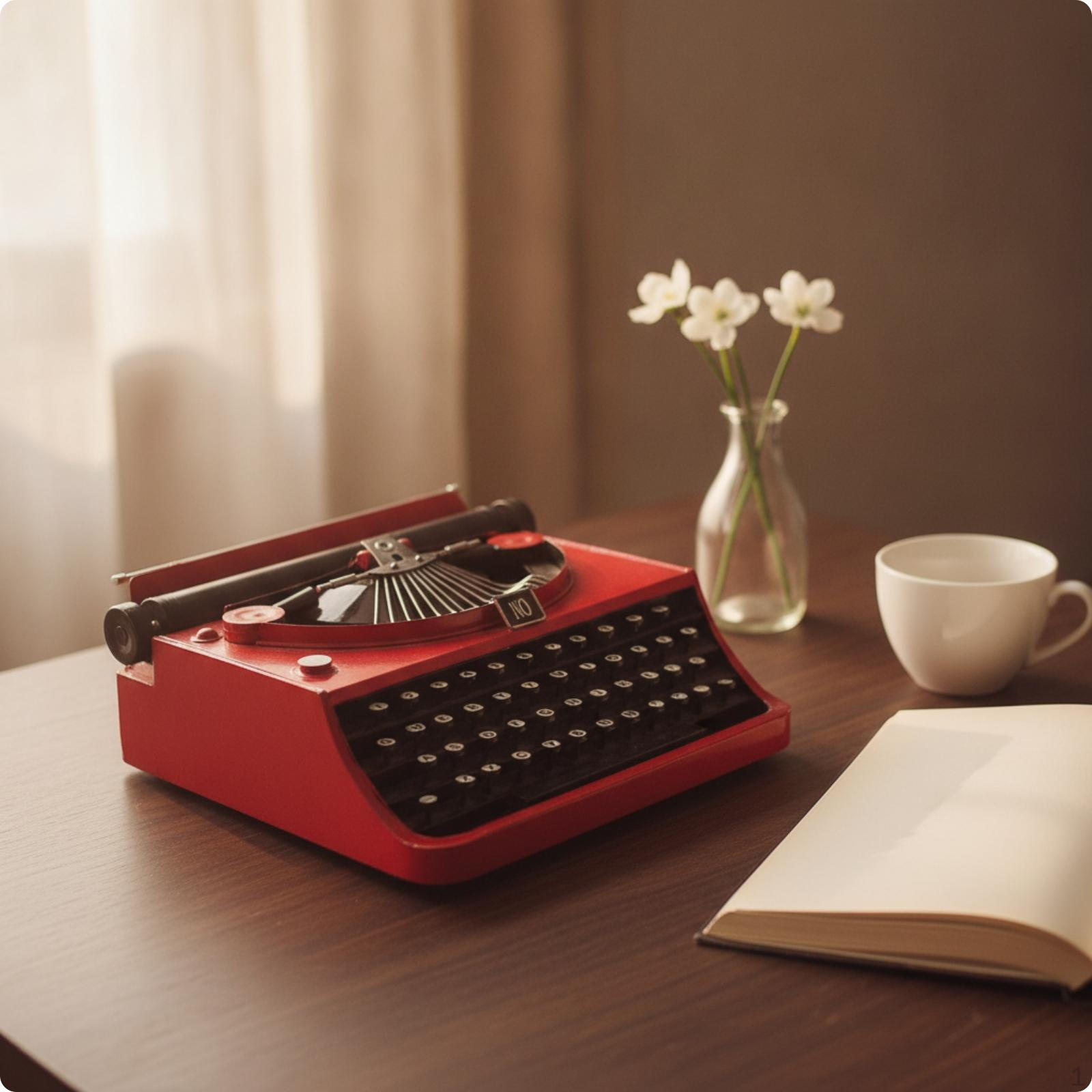 Iron Typewriter Model Compact Vintage Decor