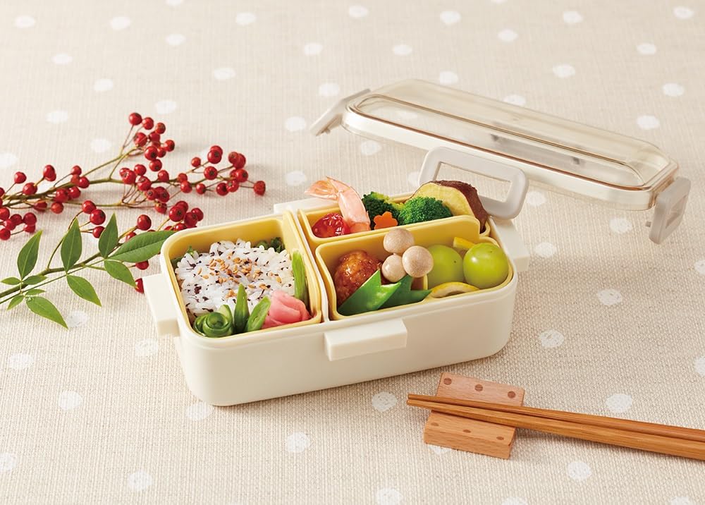 Skater Shokado Soft Bento Box s práškem vyrobené ve víku ve tvaru kupole, 530 ml, Pastelové, Základní, Japonsko, PFLB6S-A