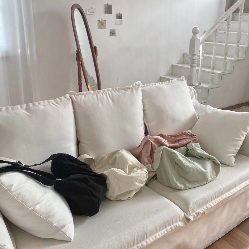 Women's Canvas Shoulder Bags Ladies School Book Messenger Tote Handbags Big Capacity Shopper Travel Crossbody Bag for Women