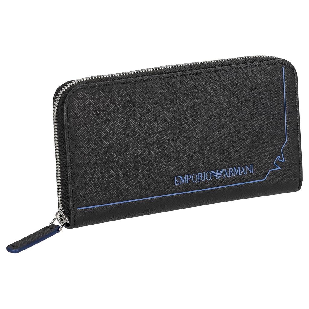 Emporio Armani Long Wallet YEME49Y731E 80001 Men's (Round Zipper) [Used]