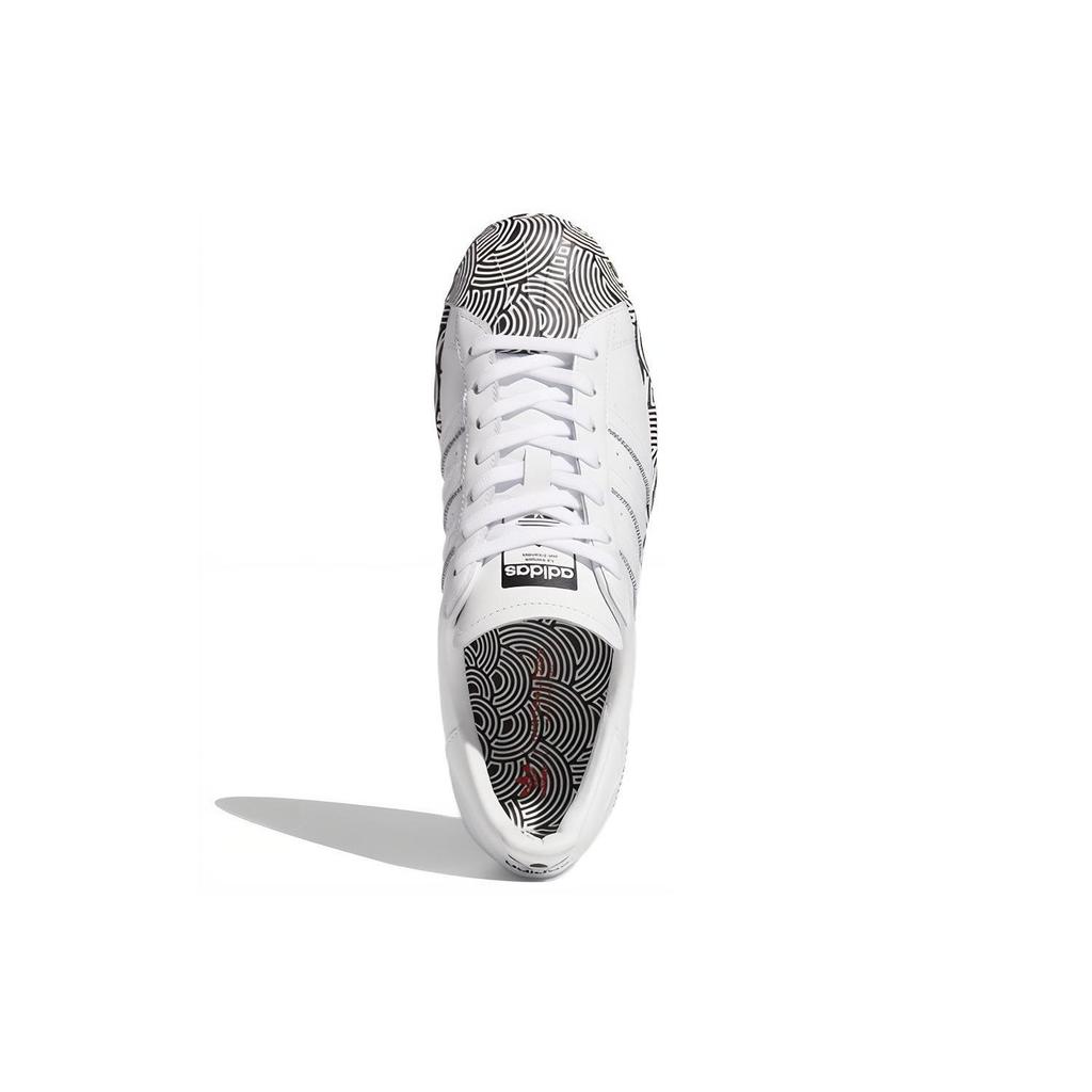 Hirocoledge x adidas Superstar Takahashi Hiroko - Białe Czarne Sneakersy Unisex Cloud-White Core-Black Signal-Pink FY1588