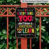 2D Flat, 1pc "Everything You Don't Know Is Something You Can Learn" Aluminum Sign - Retro Classroom Wall Decor Classroom Decor, Study Room, Library