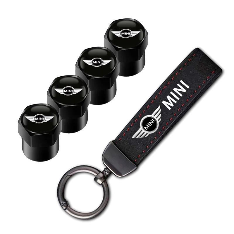 Car Tire Wheel Valve Caps Cover/Car Key Chain Ring Keychain For Mini Cooper JCW Works Cabrio F54 F55 F56 F57 F60 R50 R52 R53 R55 TC1