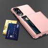 For Samsung Galaxy S25 Edge Case with Card Holder TPU + PC Phone Back Cover