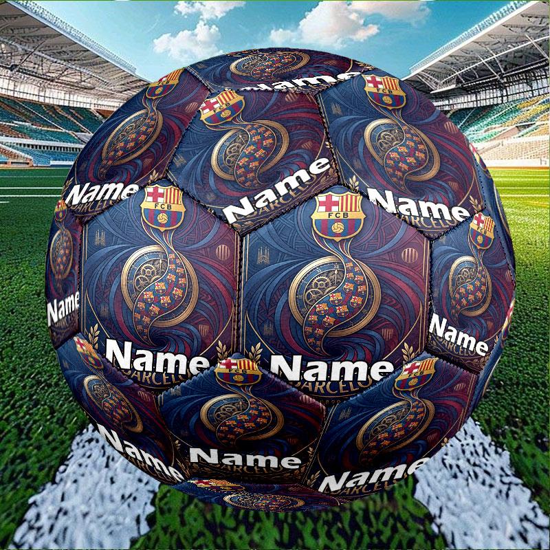 Custom Name Personalized Barcelona FC Soccer Print Size 5 Soccer Ball Training & Match Football, for Team, Kicking, Gift for Football Enthusiasts