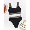 Hot Sale Sexy Swimsuit Split Underwire Split Black Color Bikini Swimsuit Two Piece Swimsuit for Women