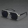 Men's Vintage-Style Fashion Fashion Sunglasses - Zinc Alloy Frame, PC Lenses, Ideal For Hiking, Casual Wear & Outdoor Adventures