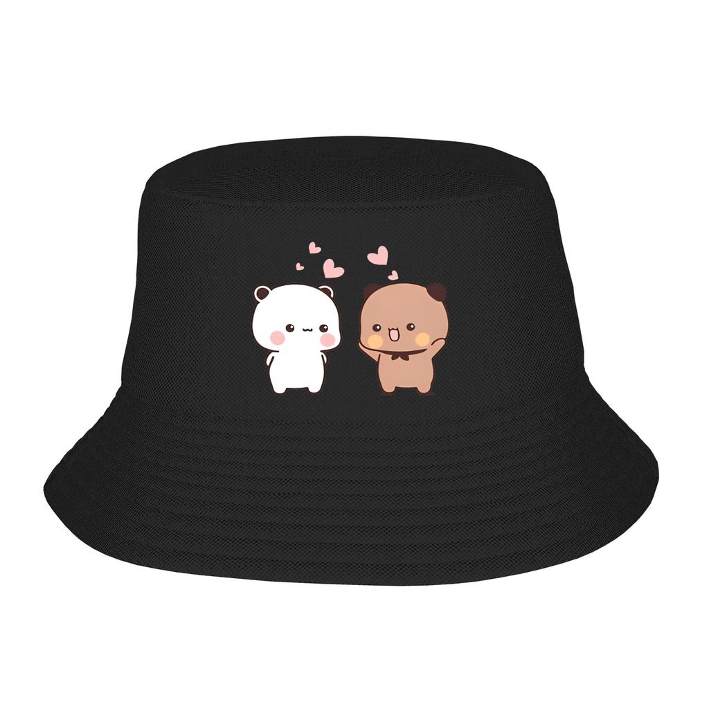 Style Bubu Yier Beer Cartoon Bucket Hat Women Foldable Hiking FisherUnisex Cap Vocation Getaway Headwear Boonie Hat