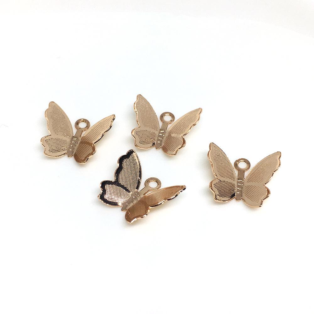 14K Gold-Filled Butterfly Charm Pendant for DIY Jewelry